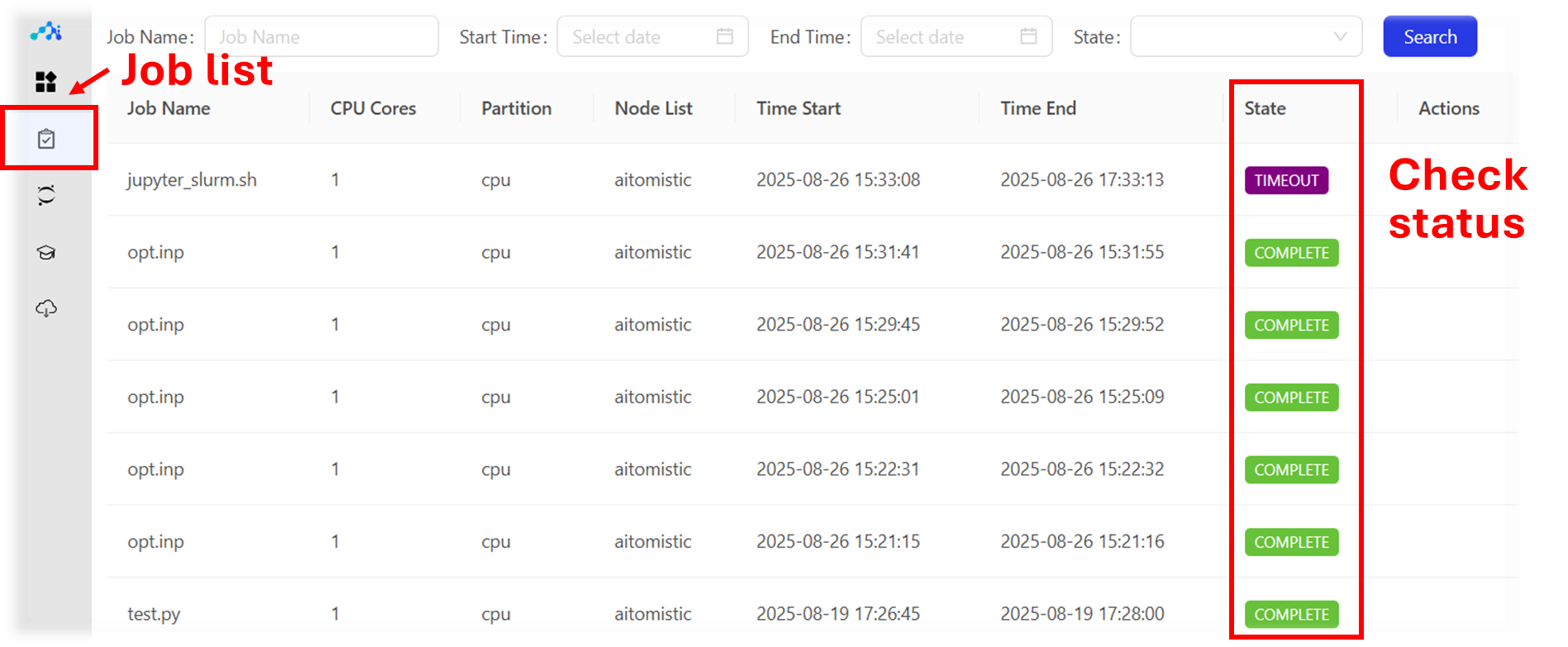 Job List